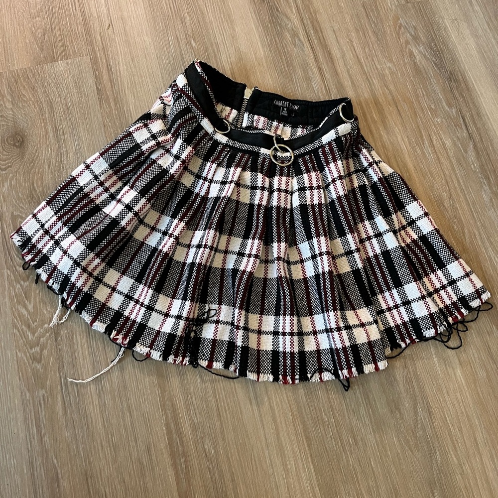 Current Mood Plaid Skirt